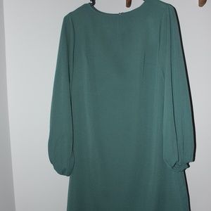 Long sleeve green dress